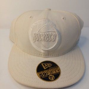 New Era 59Fifty Hardwood Classics Houston Rockets Size 7 1/4 Raised Logo Wool